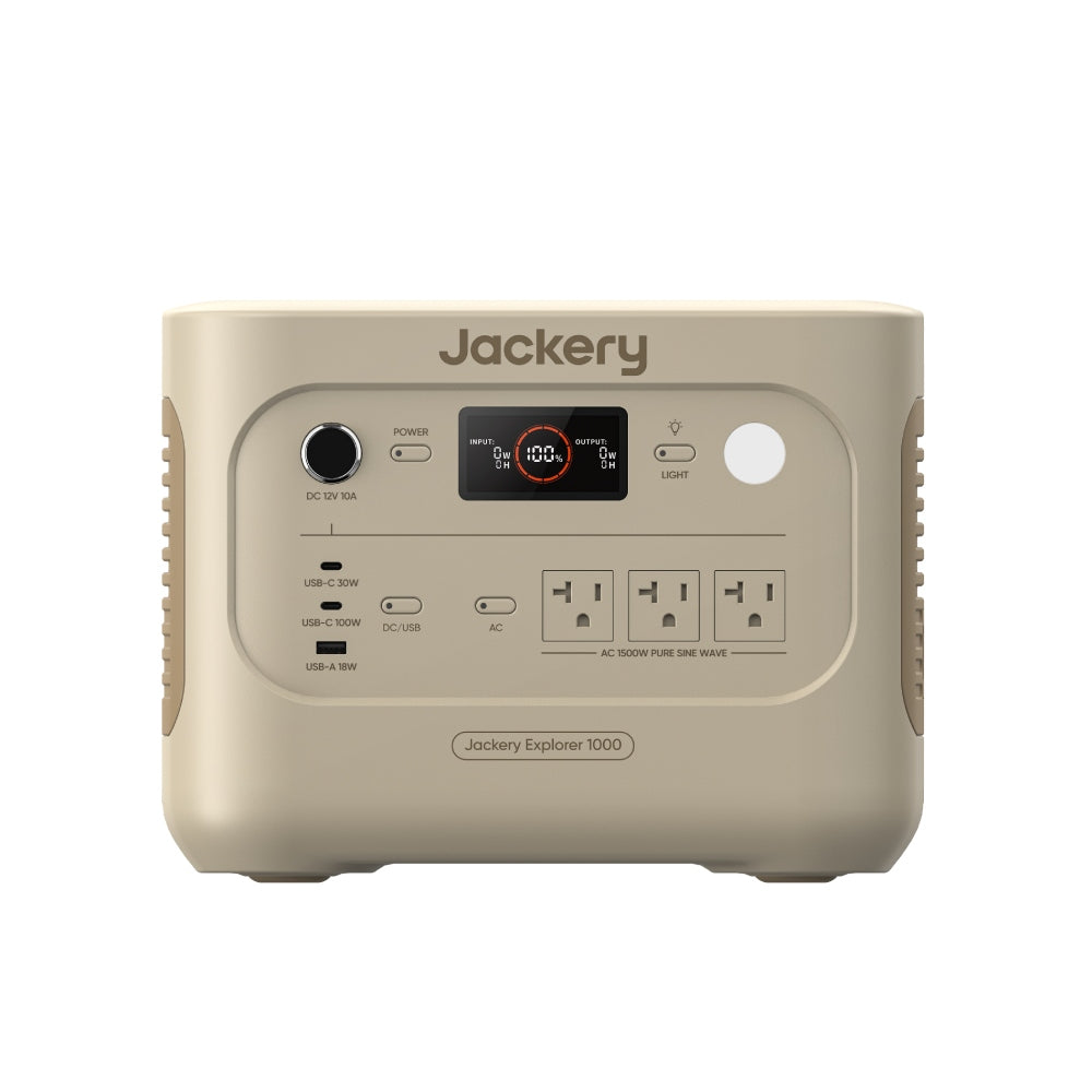 Jackery Explorer 1000 V2 Portable Power Station - Dune White