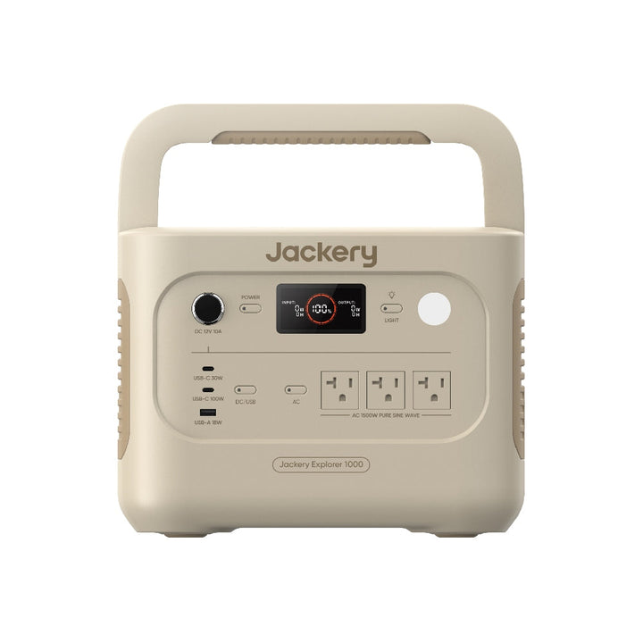 Jackery Explorer 1000 V2 Portable Power Station - Dune White
