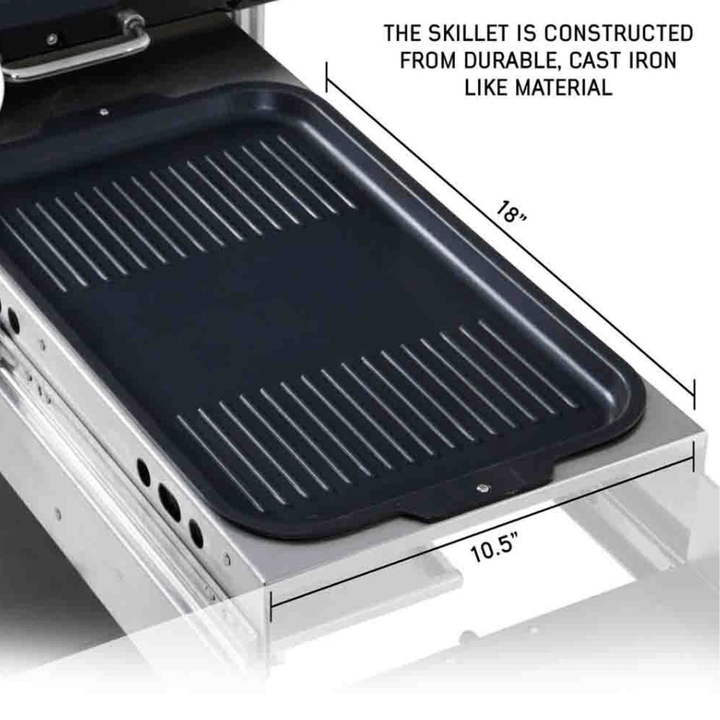 Komodo Camp Kitchen - Dual Grill, Skillet, Folding Shelves, and Rocket Tower - Stainless Steel