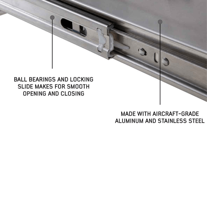 Komodo Camp Kitchen - Dual Grill, Skillet, Folding Shelves, and Rocket Tower - Stainless Steel