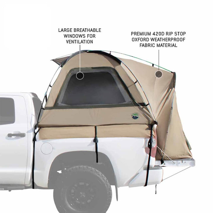 LD TACT Bed Tent, Tan Body & Green Rainfly
