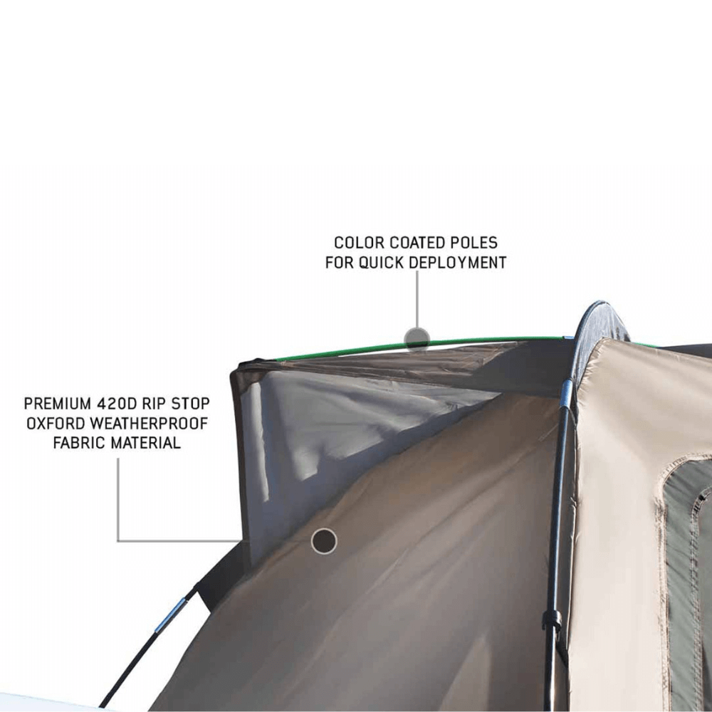 LD TACT Bed Tent, Tan Body & Green Rainfly