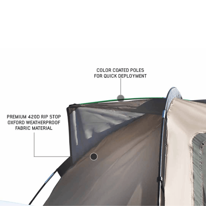 LD TACT Bed Tent, Tan Body & Green Rainfly