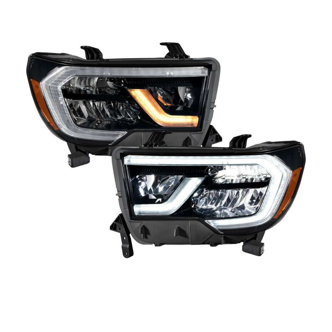 LED Reflector Headlights [Pair] Fits 2007-2013 Toyota Tundra