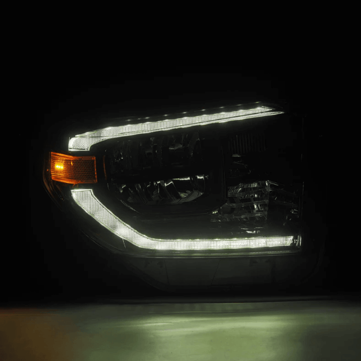 MK II LUXX-Series LED Crystal Headlights Alpha-Black Fits 2014-2021 Toyota Tundra