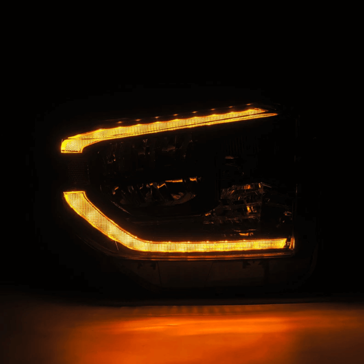 MK II LUXX-Series LED Crystal Headlights Alpha-Black Fits 2014-2021 Toyota Tundra