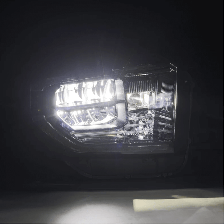 MK II LUXX-Series LED Crystal Headlights Alpha-Black Fits 2014-2021 Toyota Tundra