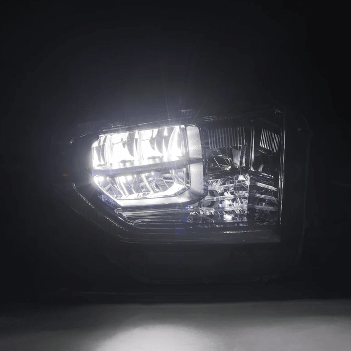 MK II LUXX-Series LED Crystal Headlights Alpha-Black Fits 2014-2021 Toyota Tundra