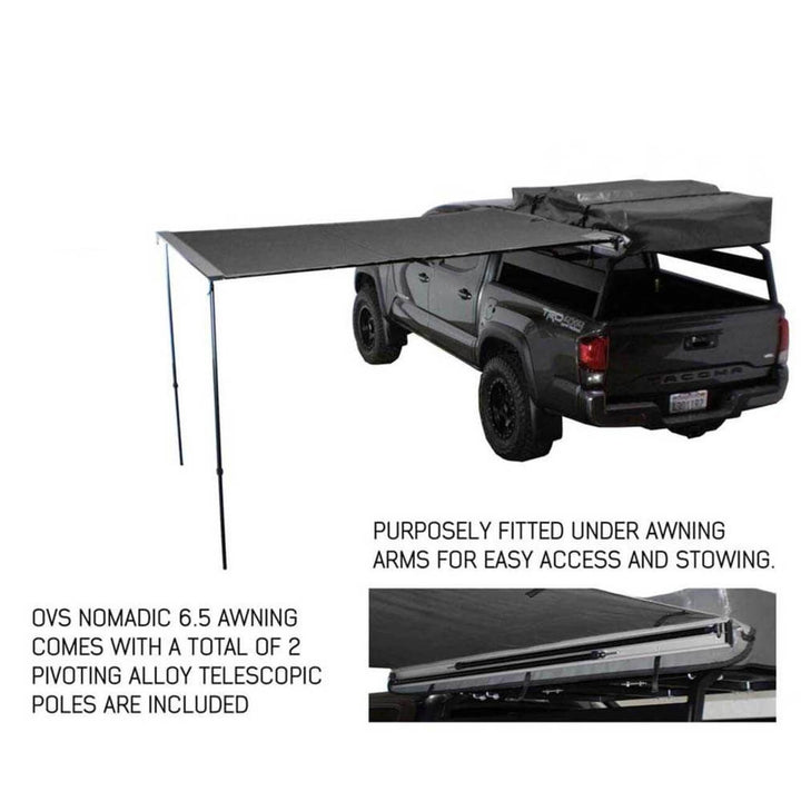 HD Nomadic Awning 2.0 - 6.5' With Black Cover