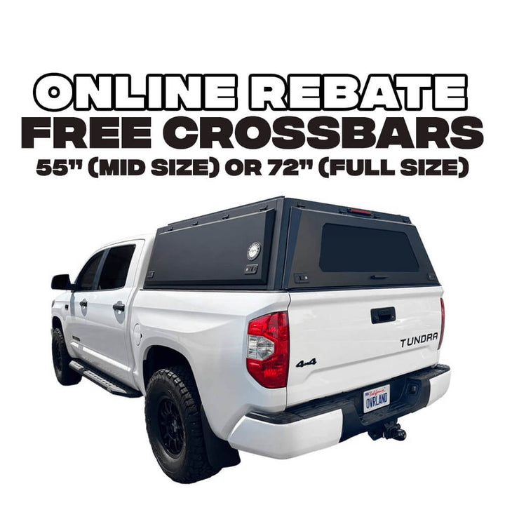 Truck Cap W/Full Wing Doors, Front and Rear Windows & 3rd Brake Light Fits 2007-2021 Toyota Tundra Expedition