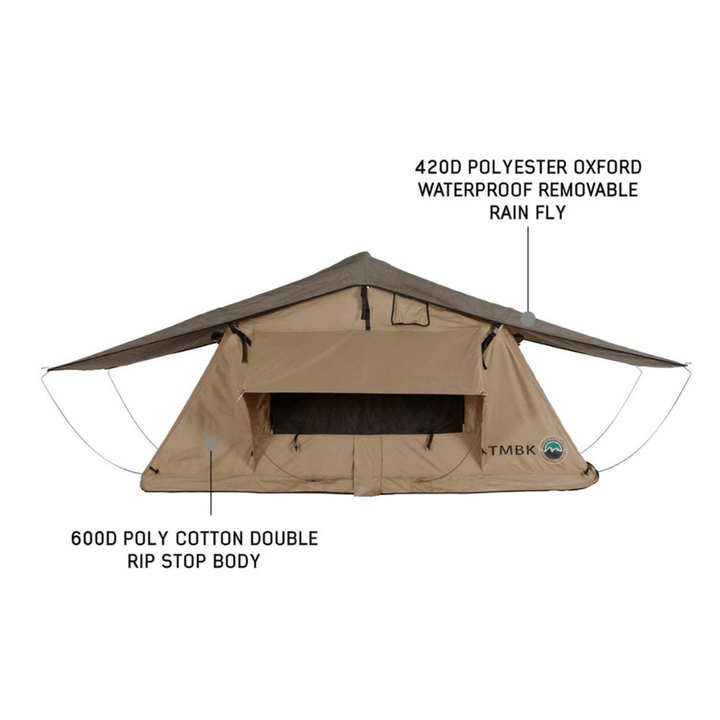 OVS TMBK 3 Person Roof Top Tent With Green Rain Fly