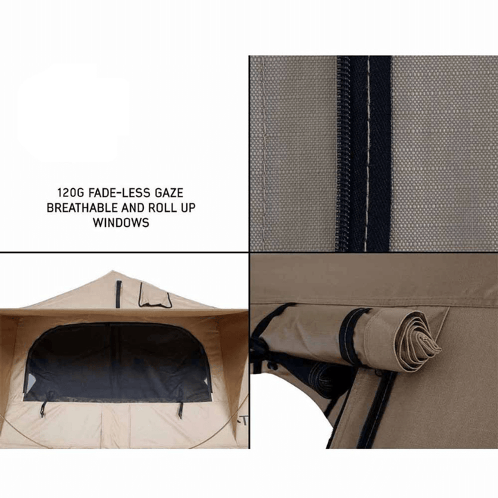 OVS TMBK 3 Person Roof Top Tent With Green Rain Fly