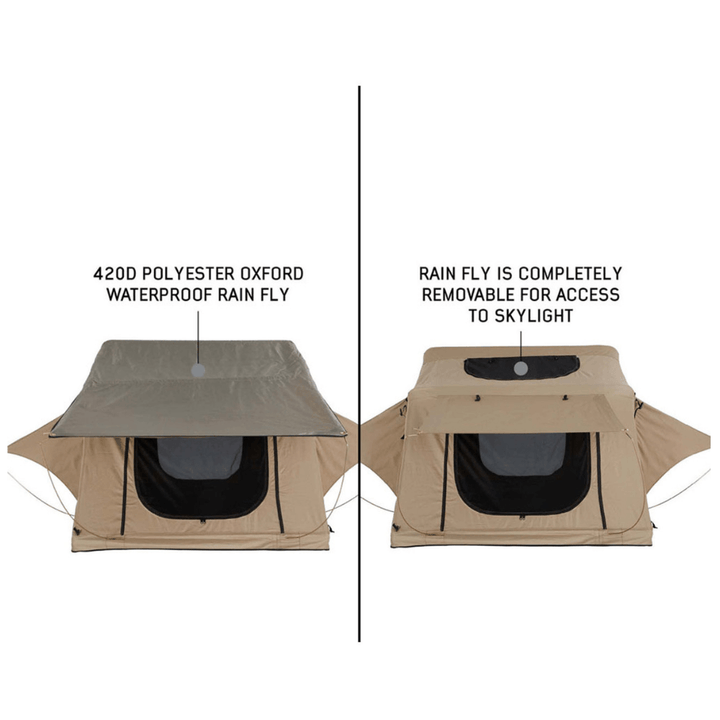 OVS TMBK 3 Person Roof Top Tent With Green Rain Fly