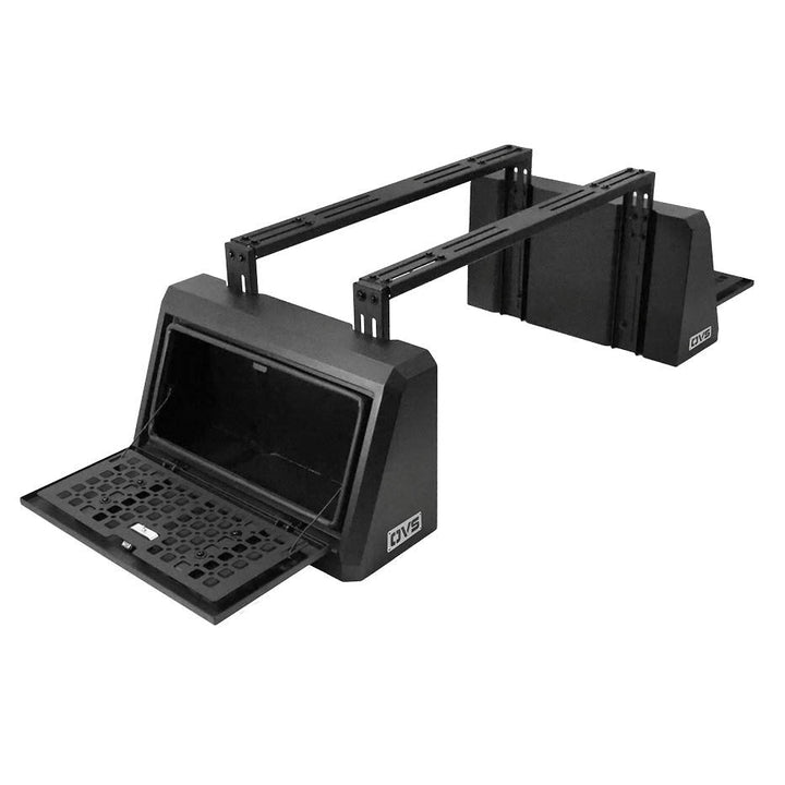 Pod Rack Universal Bed Storage System with Adjustable Crossbars and Lock Latches