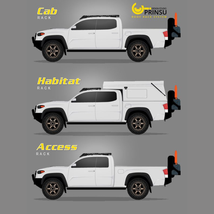 Prinsu Double-Cab Cab Rack Fits 1995-2004 Toyota Tacoma