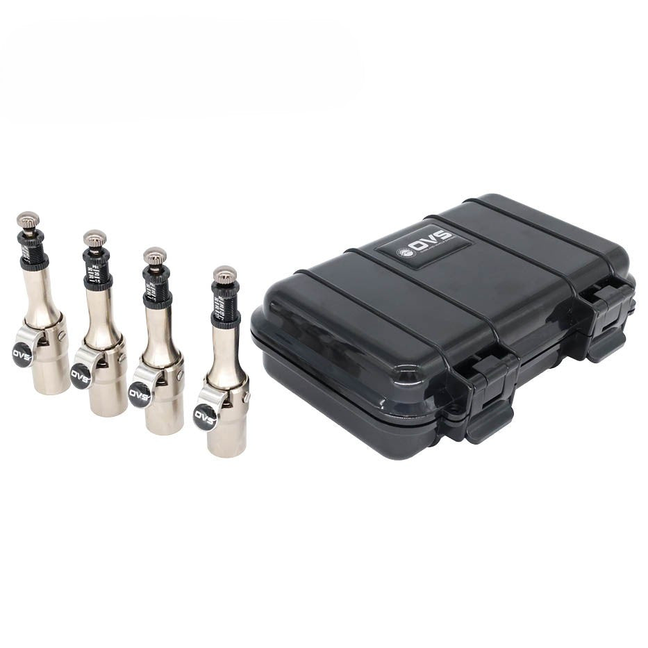 Rapid Tire Deflators - 4 Piece Aluminum Adjustable Kit (5-30 PSI) with Storage Case