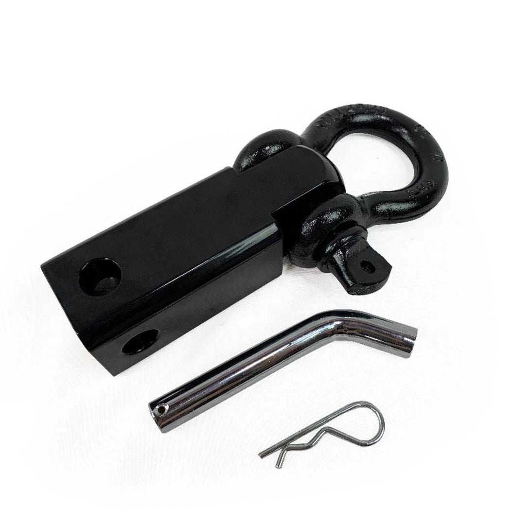 Receiver Mount Recovery Shackle 3/4" 4.75 Ton Rated Black Universal