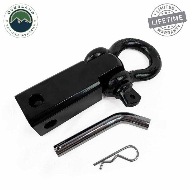 Receiver Mount Recovery Shackle 3/4" 4.75 Ton Rated Black Universal