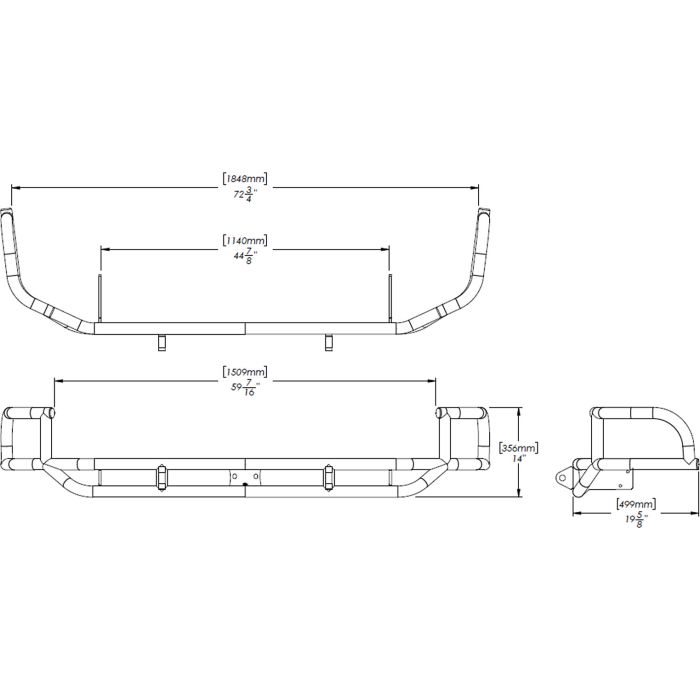 Rock Defense Rear Bumper fits 1991-1997 Toyota Land Cruiser FJ80