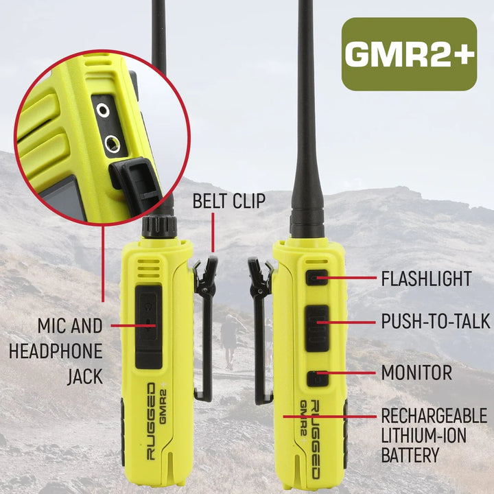 Rugged GMR2 Plus GMRS/FRS Handheld Radio