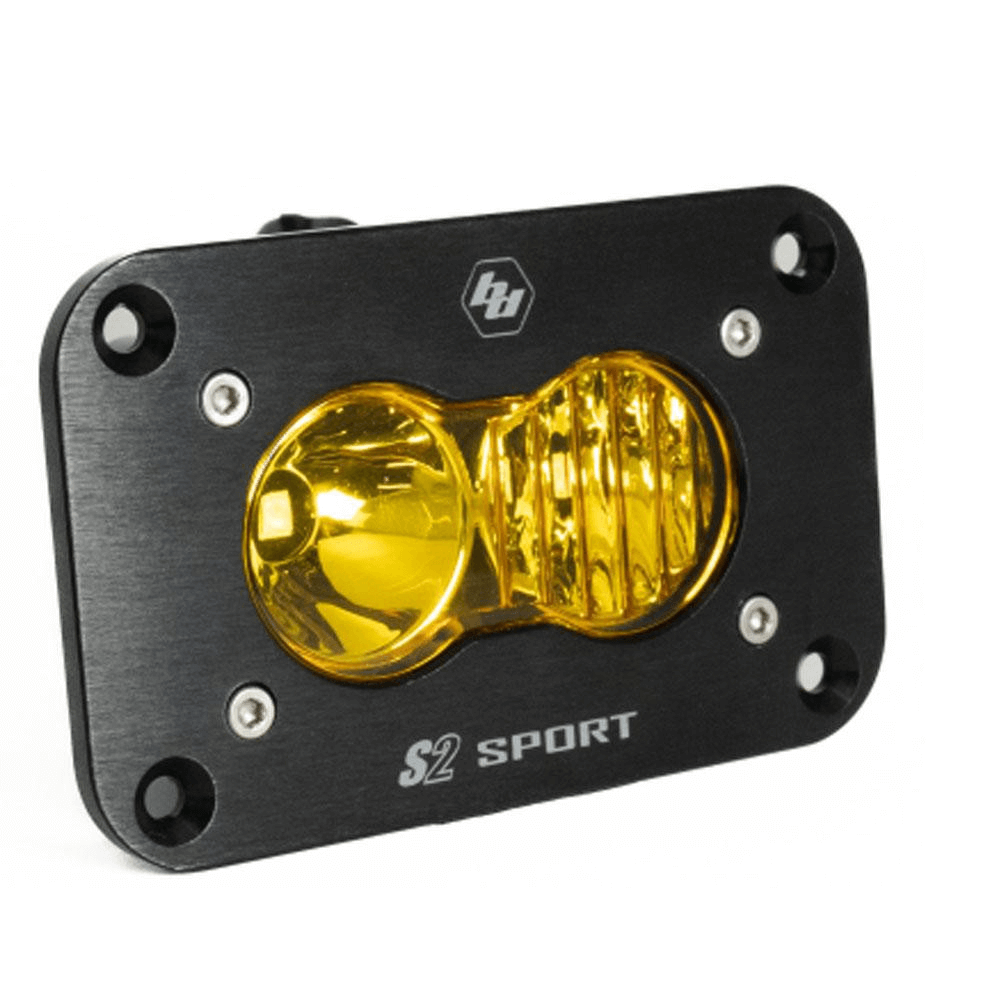 S2 Sport Black Flush Mount LED Auxiliary Light Pod