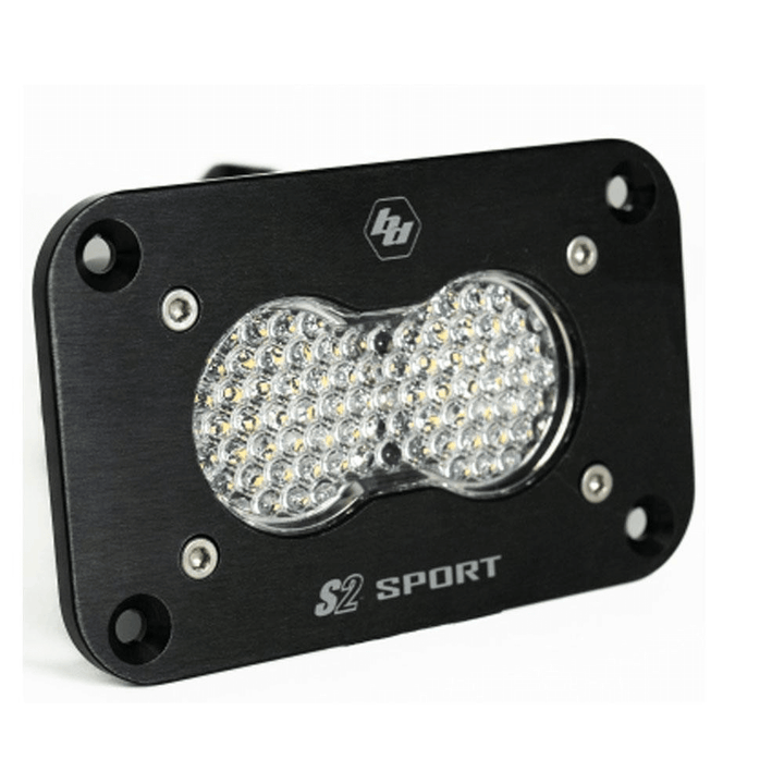 S2 Sport Black Flush Mount LED Auxiliary Light Pod