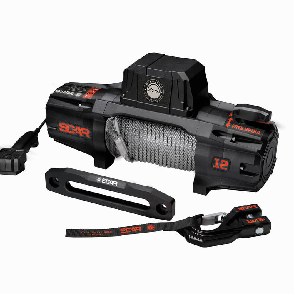 SCAR 12 Waterproof Winch with Wireless Remote