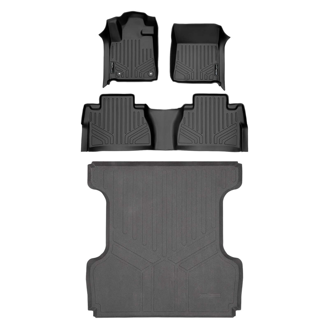 SMARTLINER Custom Fit Floor Liners fits 2007-2021 Toyota Tundra CrewMax