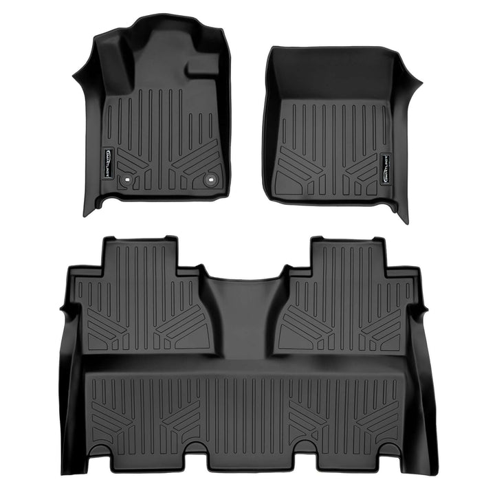 SMARTLINER Custom Fit Floor Liners fits 2007-2021 Toyota Tundra CrewMax (with Coverage Under 2nd Row Seat)