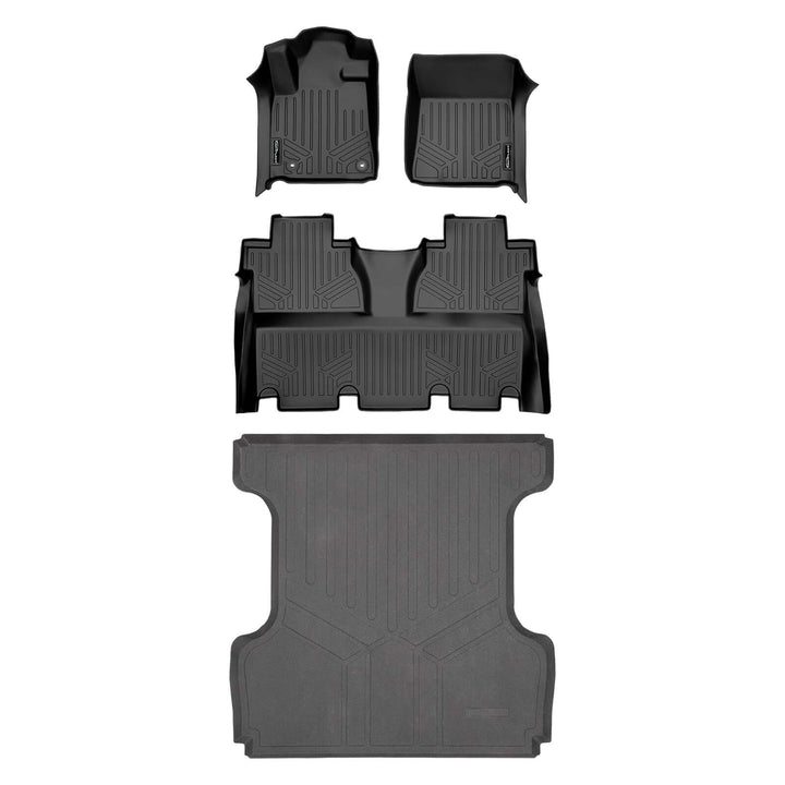 SMARTLINER Custom Fit Floor Liners fits 2007-2021 Toyota Tundra CrewMax (with Coverage Under 2nd Row Seat)