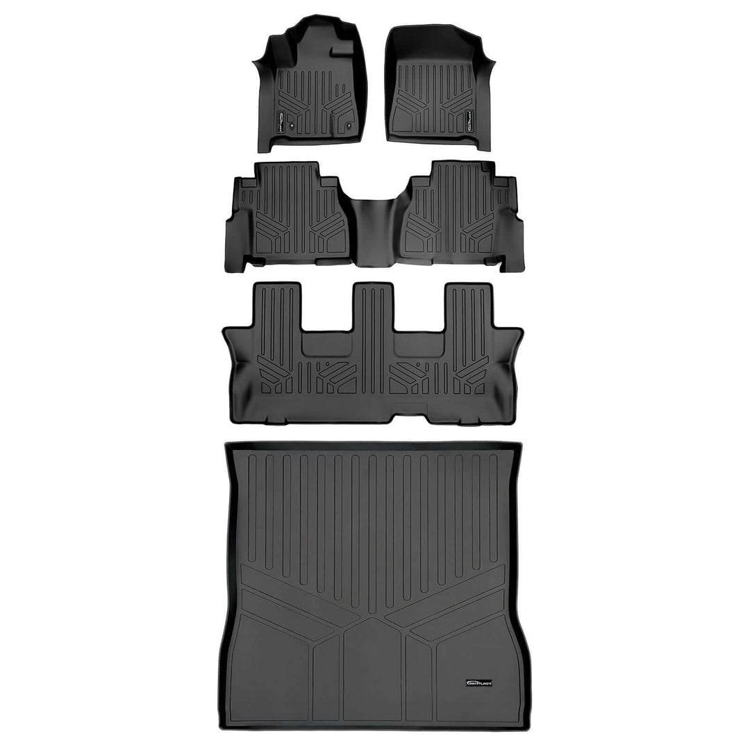 SMARTLINER Custom Fit Floor Liners fits 2008-2011 Toyota Sequoia (with Bench Seat)