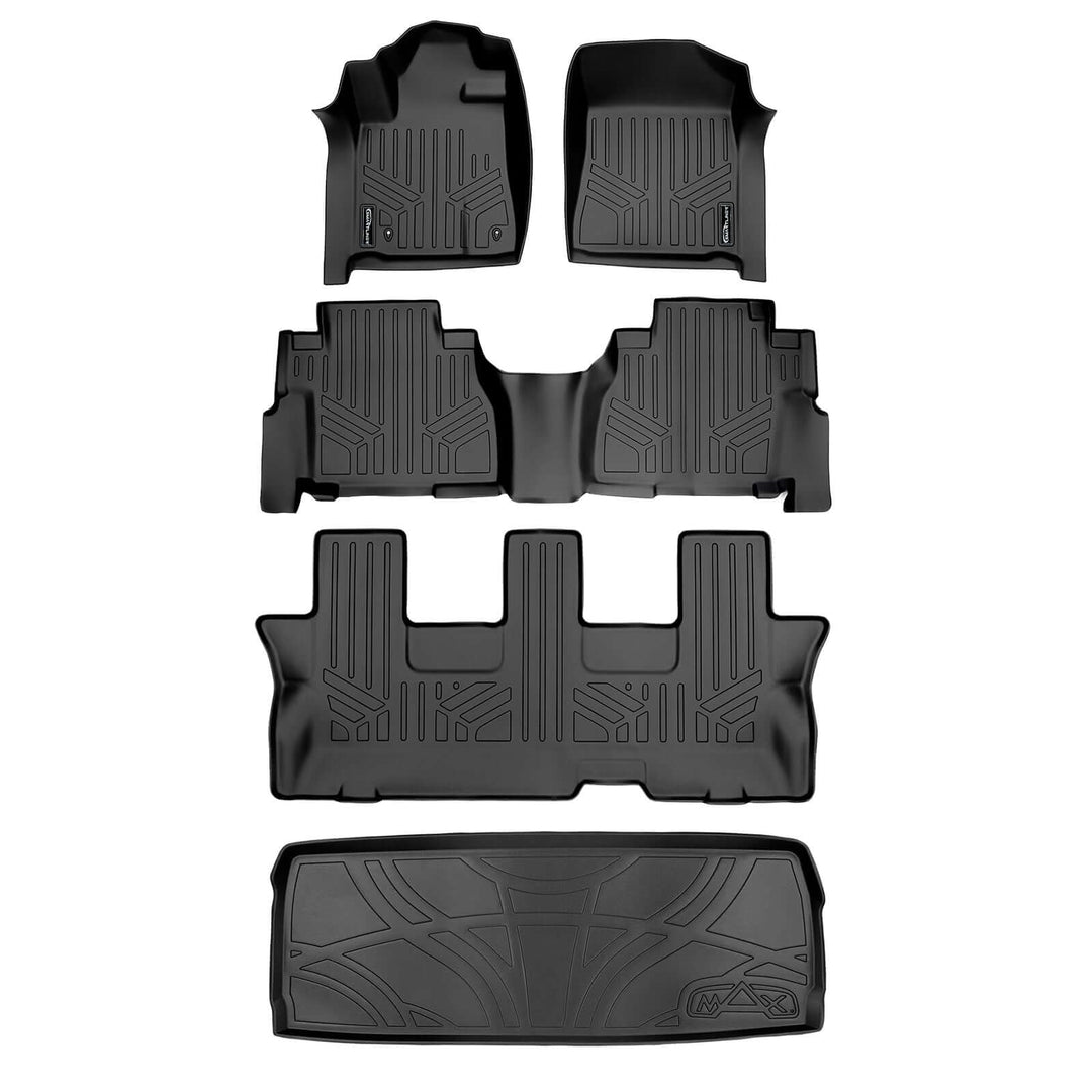 SMARTLINER Custom Fit Floor Liners fits 2008-2011 Toyota Sequoia (with Bench Seat)