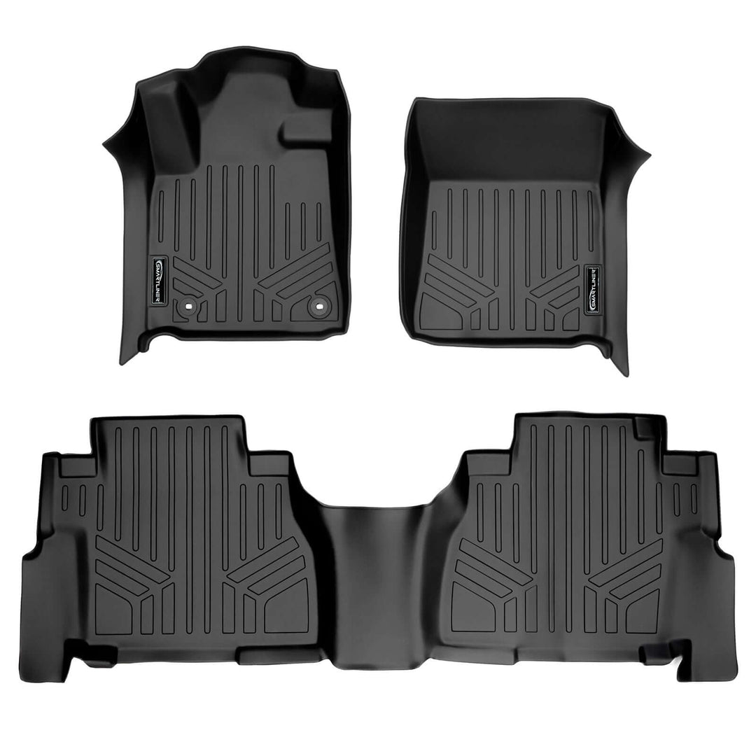 SMARTLINER Custom Fit Floor Liners fits 2008-2022 Toyota Sequoia with 2nd Row Bench Seat