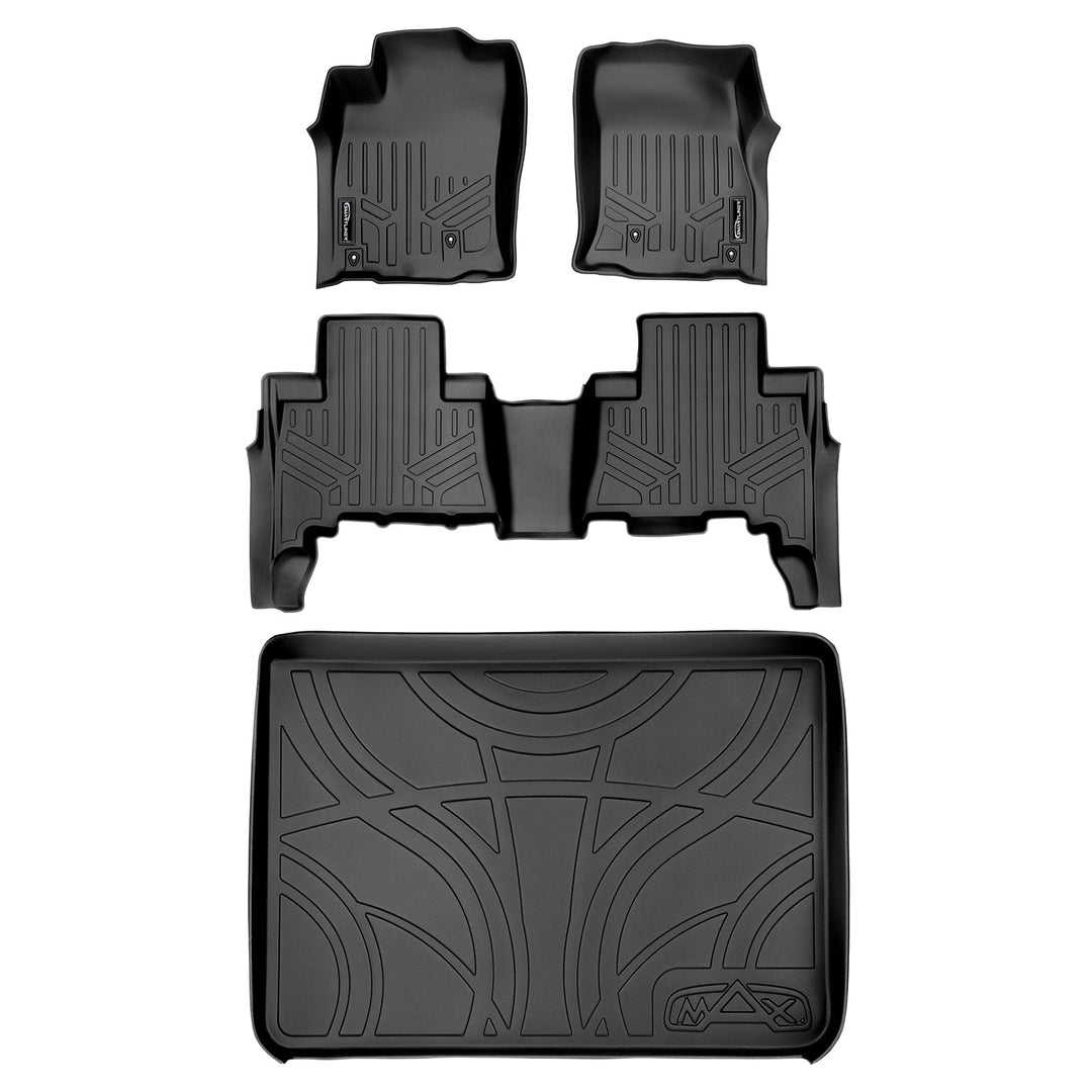 SMARTLINER Custom Fit Floor Liners fits 2010-2012 Toyota 4Runner (5 Passenger with sliding Cargo Tray)