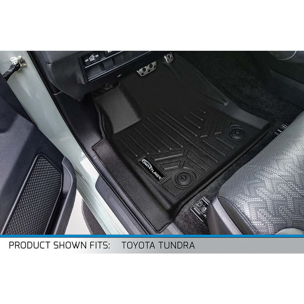 SMARTLINER Custom Fit Floor Liners fits 2022+ Toyota Tundra CrewMax Hybrid (with Underseat Storage)