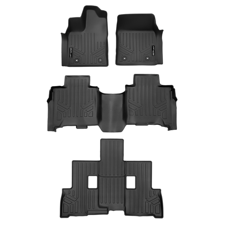SMARTLINER Custom Fit Floor Liners fits 2023+ Toyota Sequoia (7 Passenger Model without Center Console)
