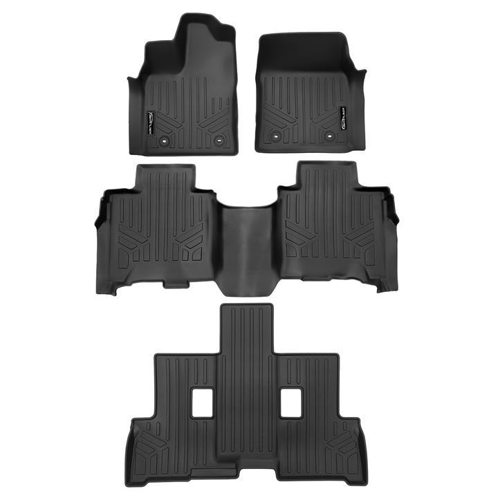 SMARTLINER Custom Fit Floor Liners fits 2023+ Toyota Sequoia (Only Fits 7 Passenger Models Without Center Console)