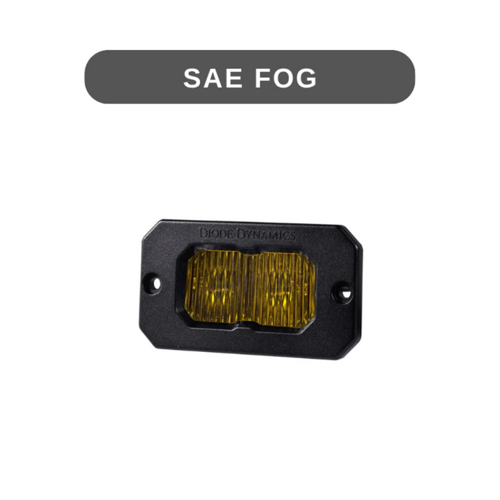 Stage Series 2" SAE Yellow LED Pod | Flush Mount