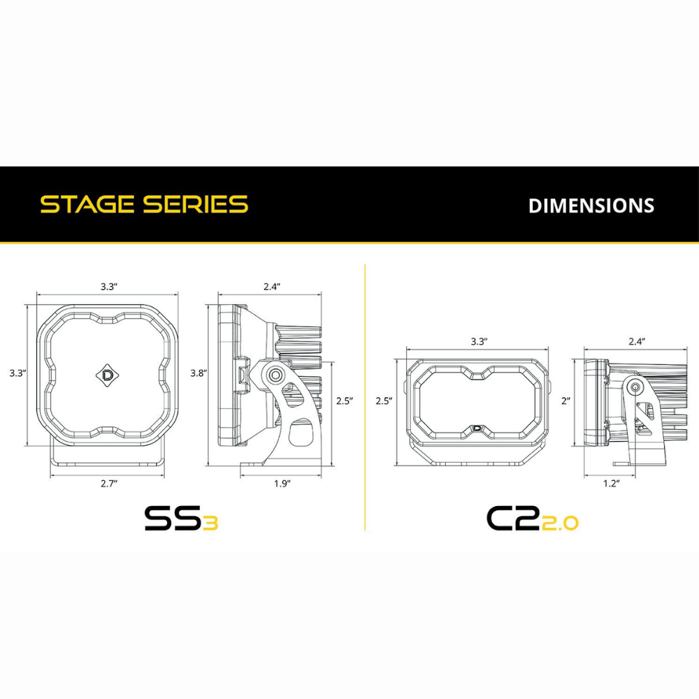 Stage Series Backlit Ditch Light Kit Fits 2024+ Toyota Tacoma