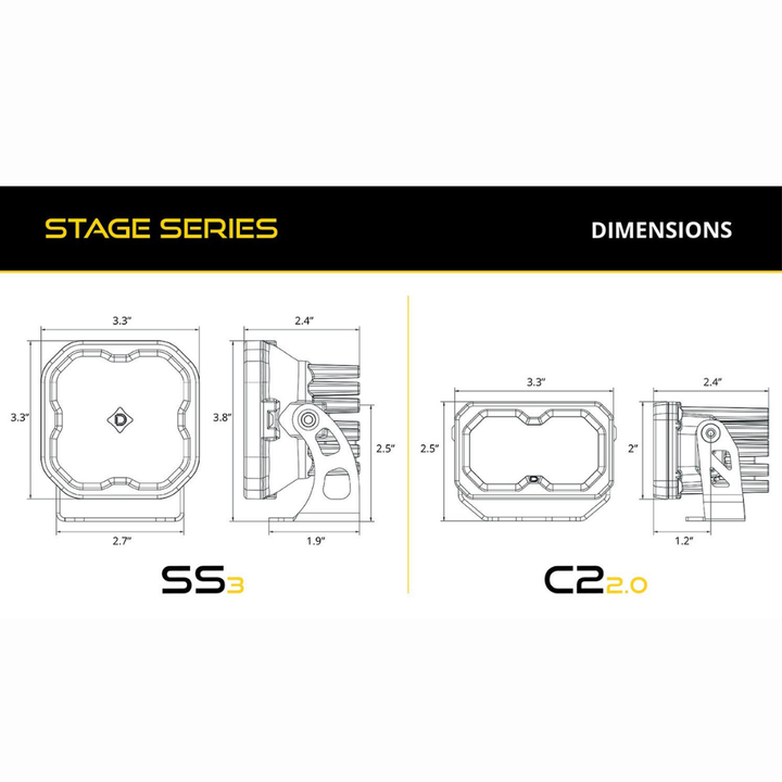 Stage Series Backlit Ditch Light Kit Fits 2024+ Toyota Tacoma