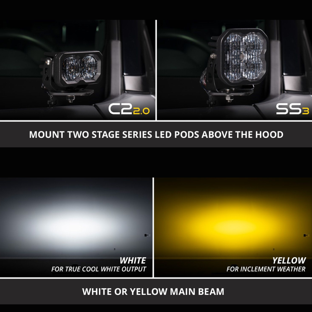 Stage Series Backlit Ditch Light Kit Fits 2024+ Toyota Tacoma
