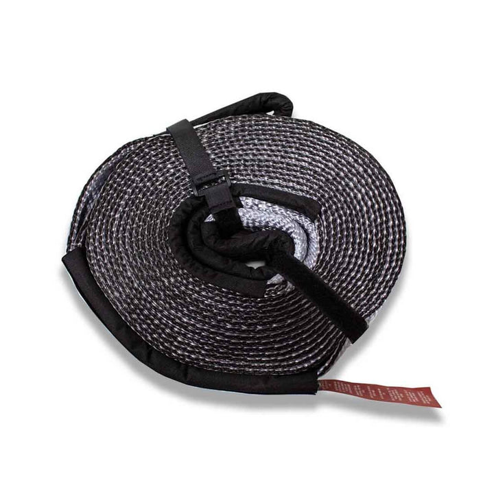Tow Strap 3" x 30' 30,000 LB. Gray With Black Ends & Storage Bag