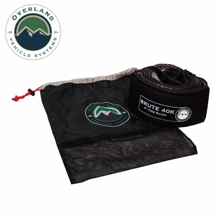 Tree Saver Tow Strap 40,000 lb. 4" x 8' Gray With Black Ends & Storage Bag