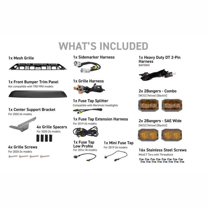 XBG LED DRL Grille Fits 2014-2024 Toyota 4Runner