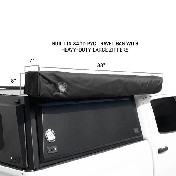 XD Nomadic 270 - Awning W/Lights & Black Out Grey Hex, Black Trim & Black Travel Cover