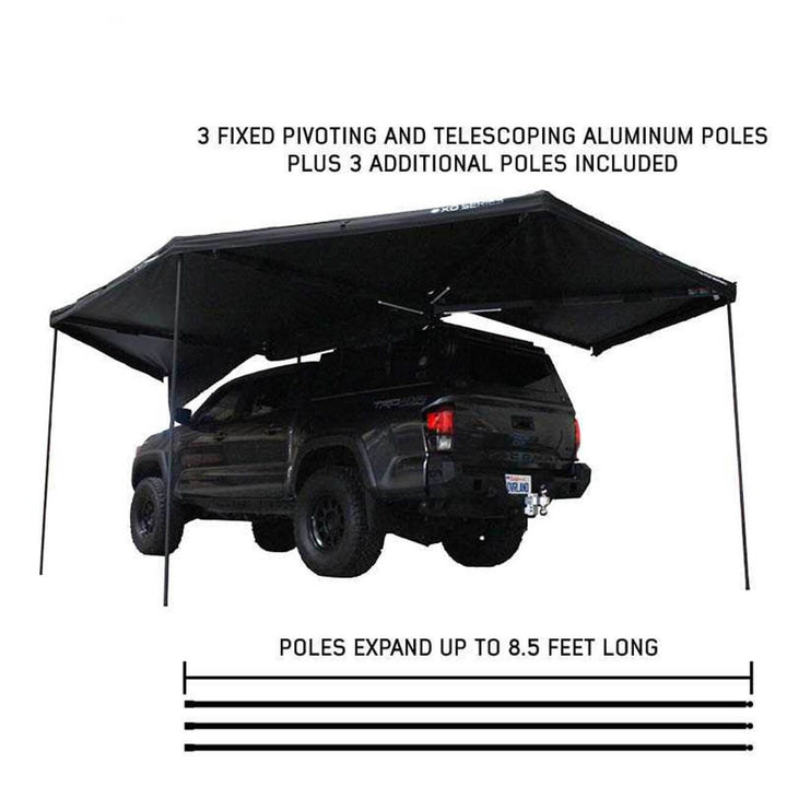 XD Nomadic 270 Degree Awning & Wall Kit Combo - Lights, Black Out, Black Body , Trim, and Travel Cover