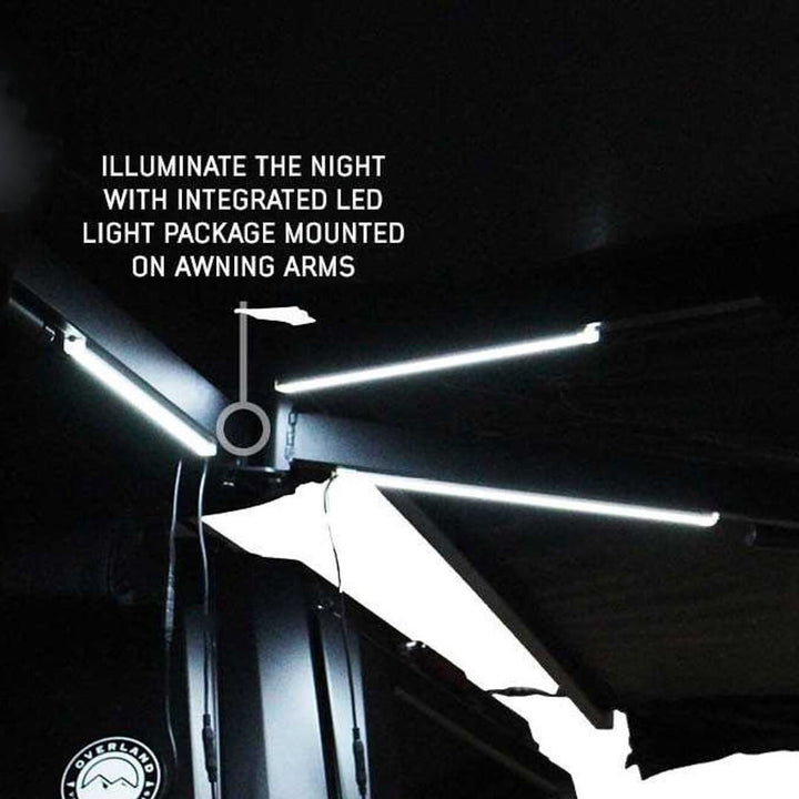 XD Nomadic 270 Degree Awning & Wall Kit Combo - Lights, Black Out, Black Body , Trim, and Travel Cover