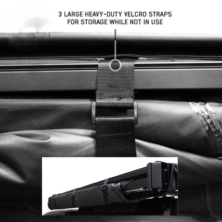 XD Nomadic 270 Degree Awning & Wall Kit Combo - Lights, Black Out, Black Body , Trim, and Travel Cover