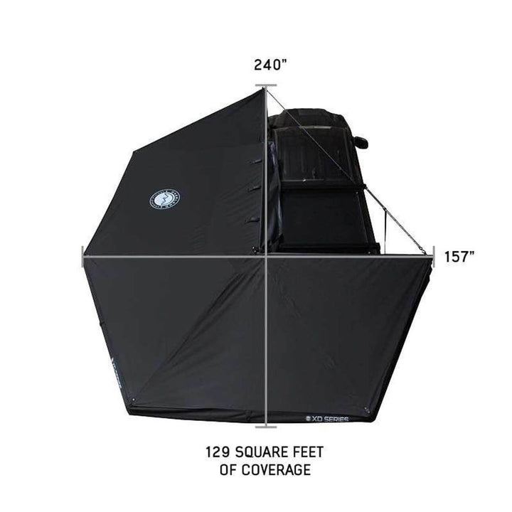 XD Nomadic 270 Degree Awning & Wall Kit Combo - Lights, Black Out, Black Body , Trim, and Travel Cover