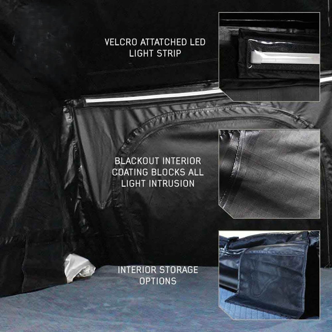 XD Sherpa Hybrid Soft Shell Roof Top Tent, Blue Body & Black Rainfly